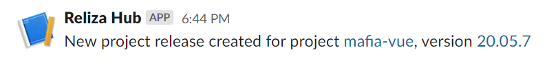 Slack notification that mafia-vue build is ready