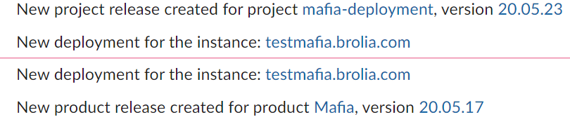 Slack notifications for Mafia Deployments