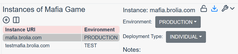 Switch between deployment types on Reliza Hub